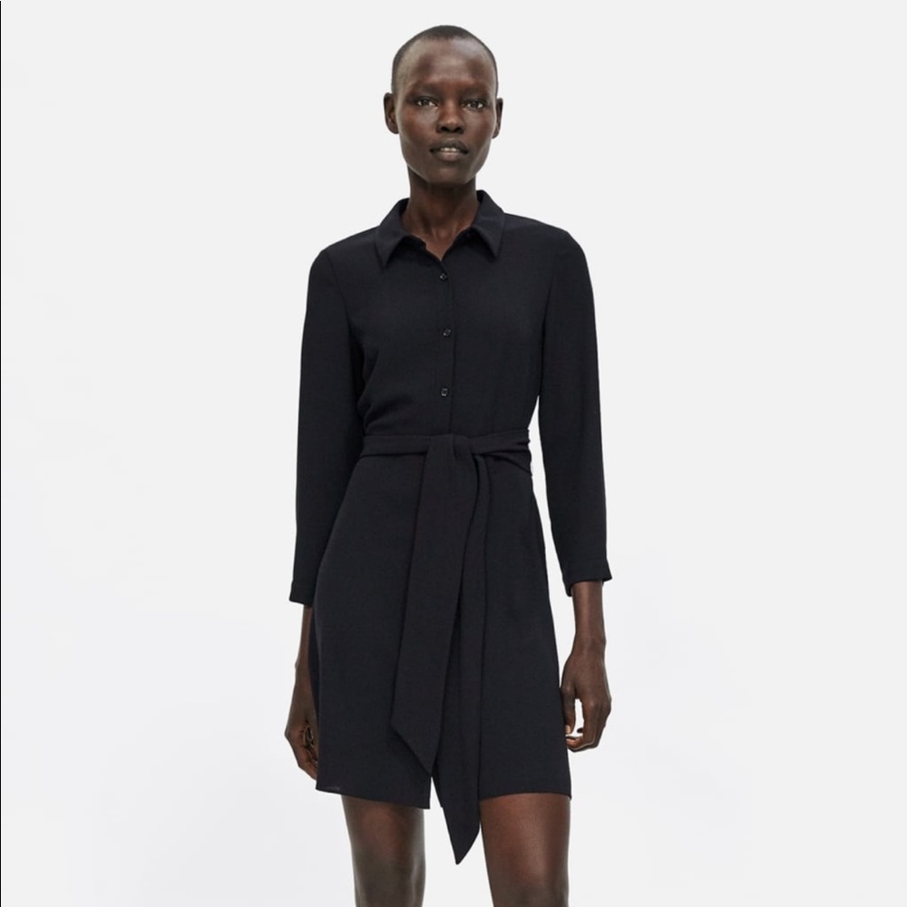 Zara belted tunic dress in Black. New with tags. - Picture 3 of 3